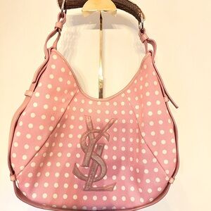 YSL hobo polkadot bag in pink